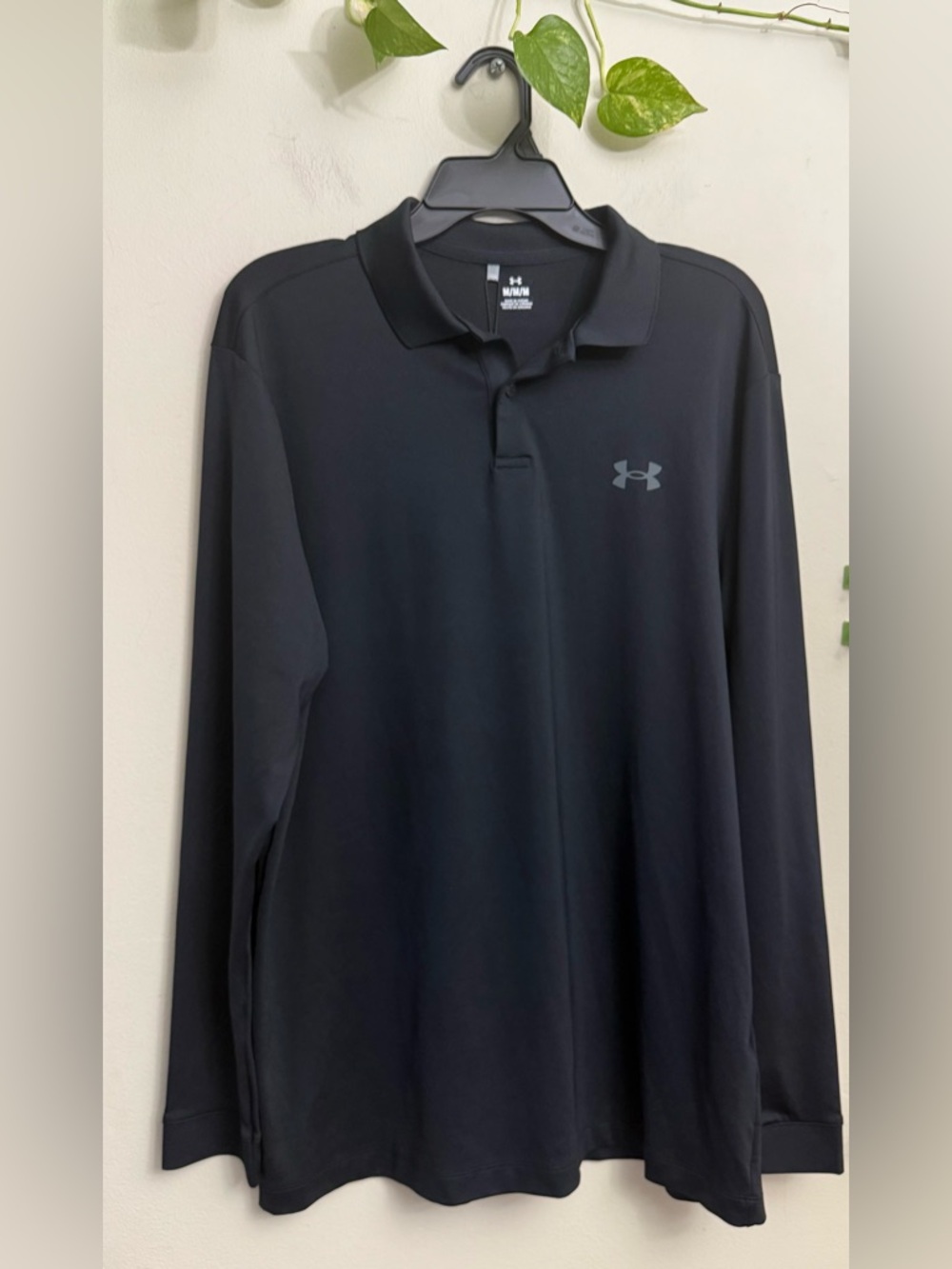 Under Armour Men’s Black Long-Sleeve Polo Shirt